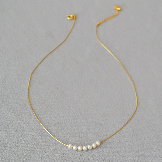 Women's Brass Gold-plated Elegant Delicate Clavicle Chain Necklaces