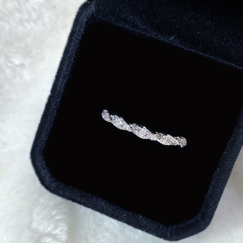 Women's Ribbon Trend Plaid Twisted Cord For Rings