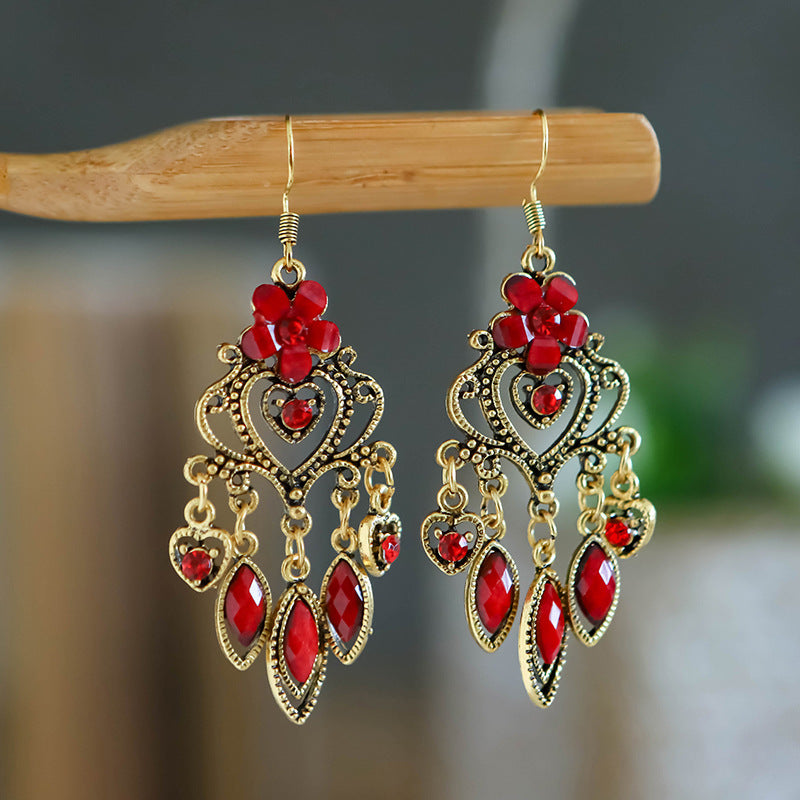Ethnic Style Your Colorful Vintage Flower Earrings