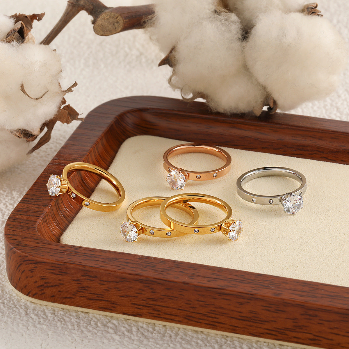 Simple High-grade Diamond Female Affordable Luxury Rings