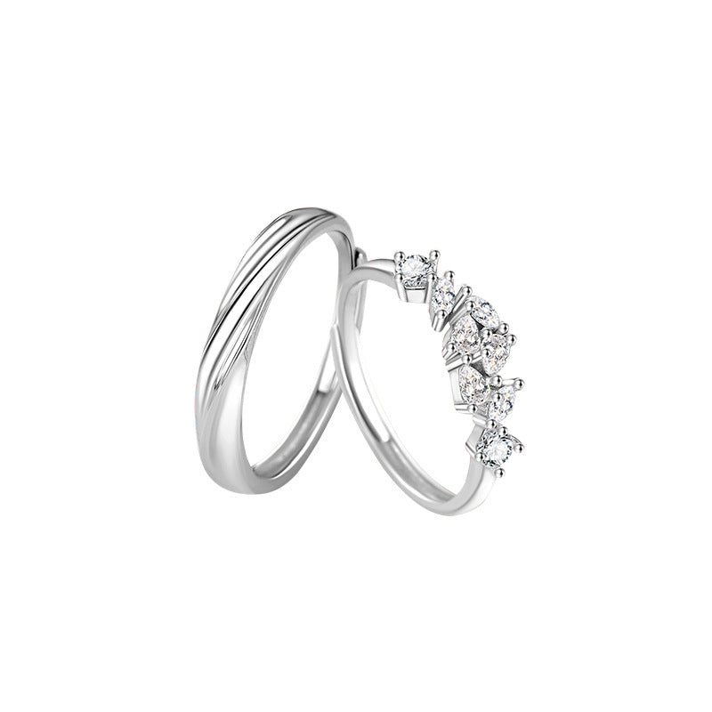 Open Foot Sier Female Niche Design Couple Rings