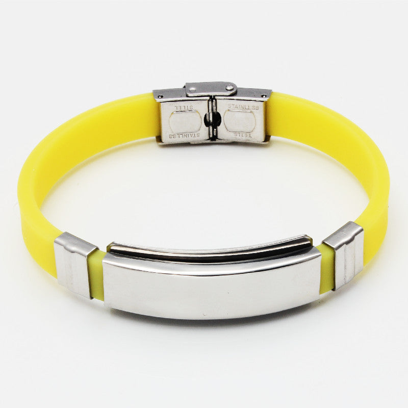 Titanium Steel Couple Can Carve Writing Bracelets