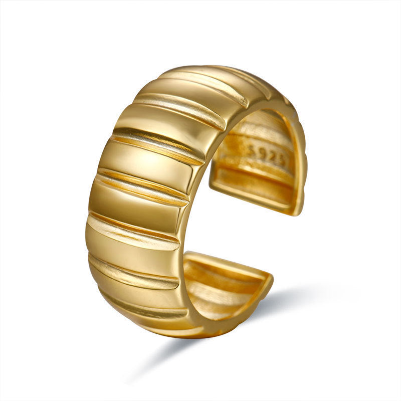 Women's & Men's Design French Style Mori Simple Glossy Gear Rings