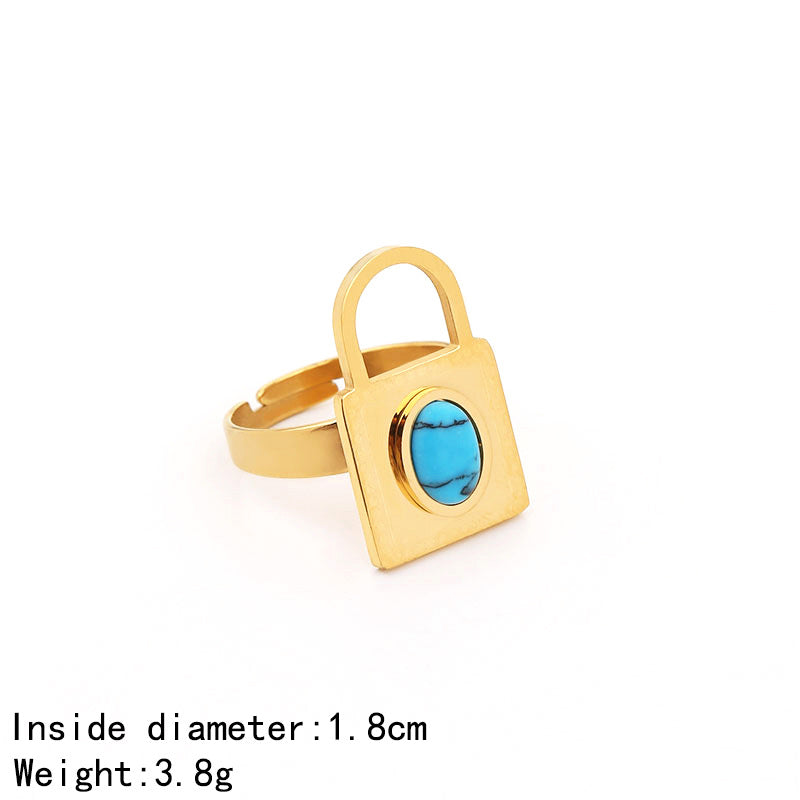 Women's Fashion Simple Stainless Steel Open Geometric Rings