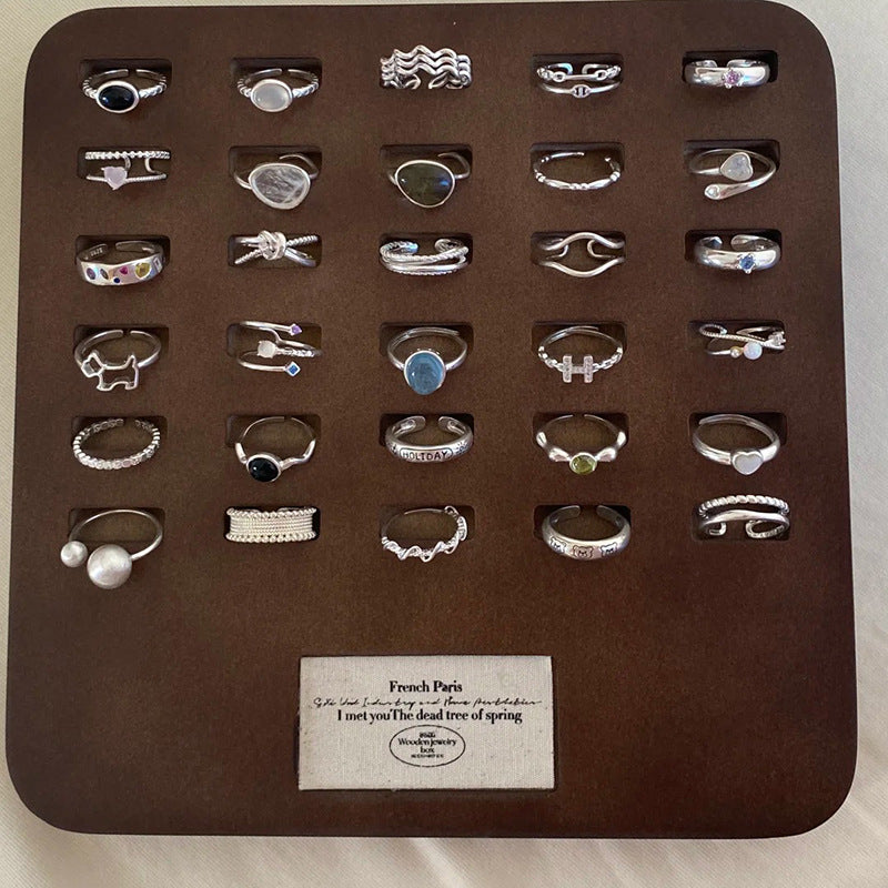Women's Sier Minimalist Style Special Interest Light Luxury Does Rings