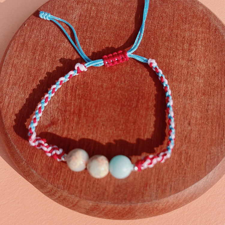 Women's Hand-woven Stone Carrying Strap Adjustable Ethnic Chinese Gift Bracelets