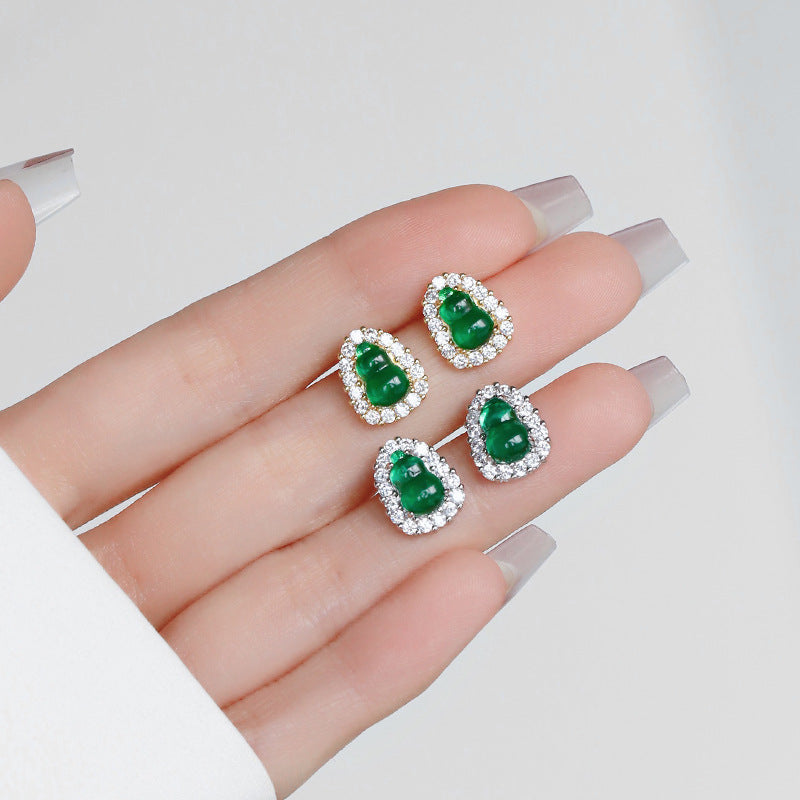Women's Gourd High-grade National Style Niche Design Temperament Earrings
