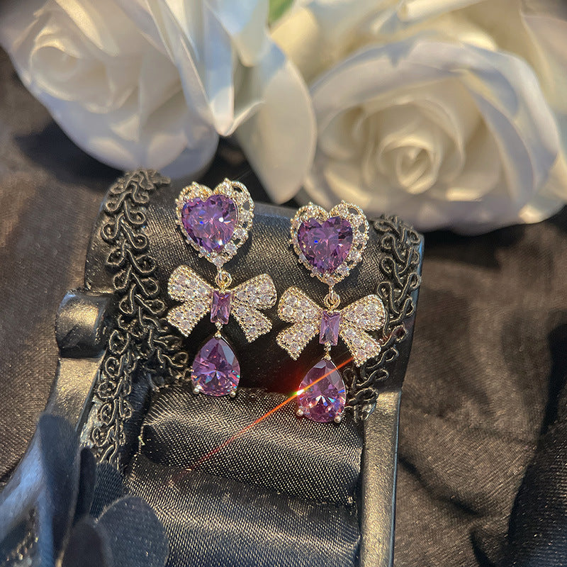 High Quality Venice Princess Pink Water Drop Earrings