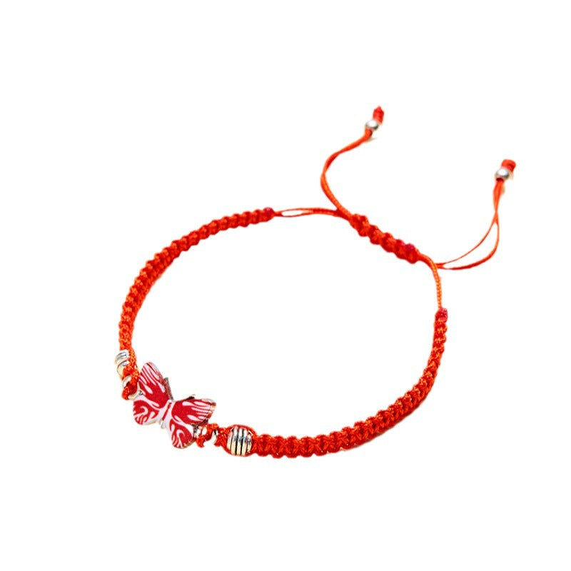 Butterfly Flower Female Girlfriend Gifts Hand-woven Bracelets