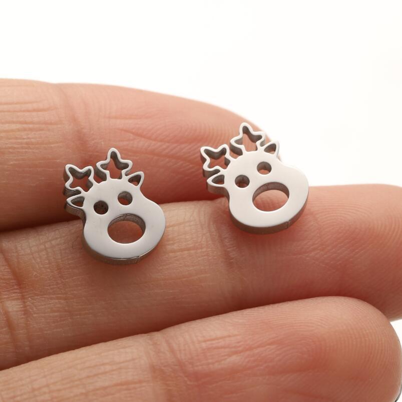 Accessories Stainless Steel Bear Elk Snake Bird Earrings