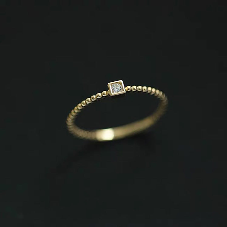 Women's Sier Korean Simple Opening Affordable Luxury Rings