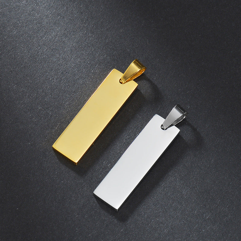 Style Cuban Link Chain Square Couple Necklaces