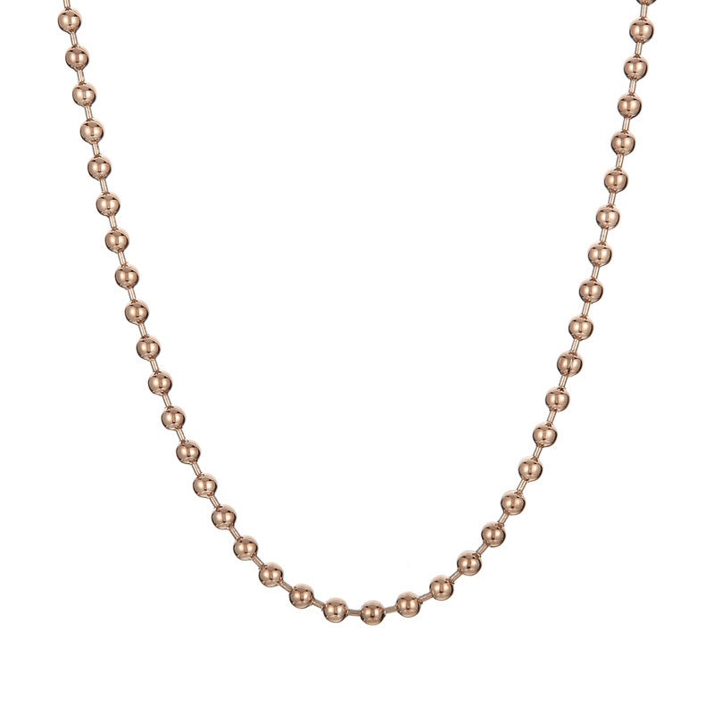 Fashion Simple Stainless Steel Ball Bead Necklaces