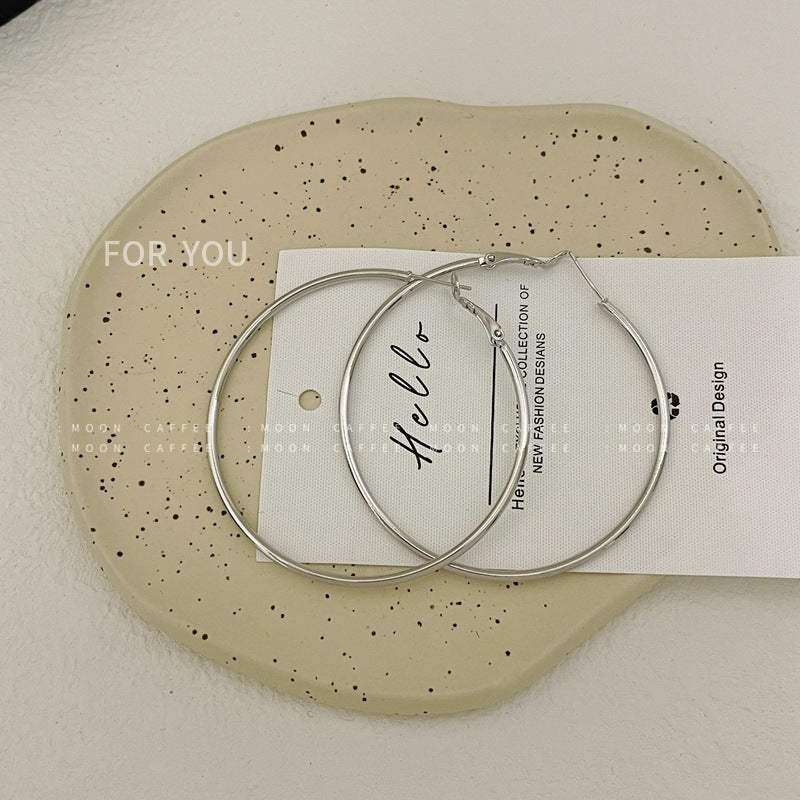 Time Cold Wind Simple Basic Style Earrings