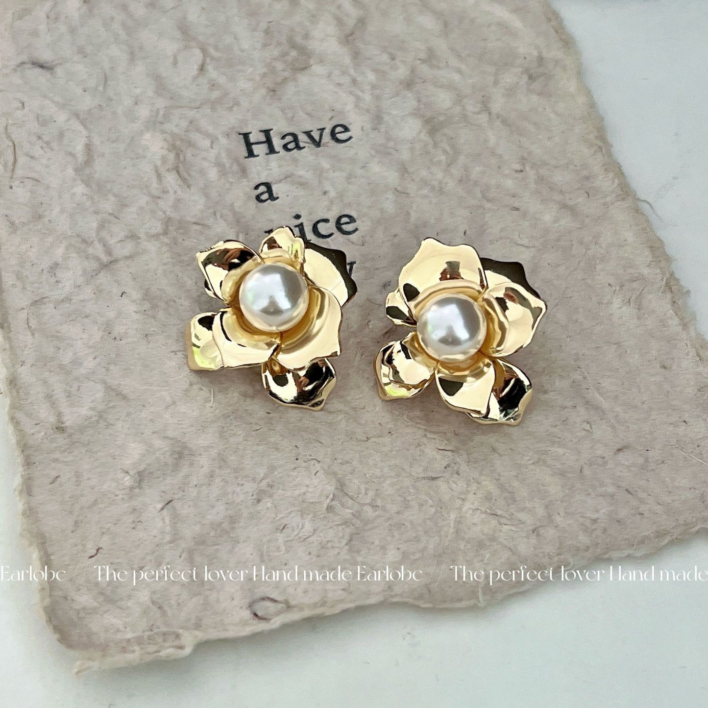 Layering Pearl Flower Personalized Minority Design Temperament Earrings