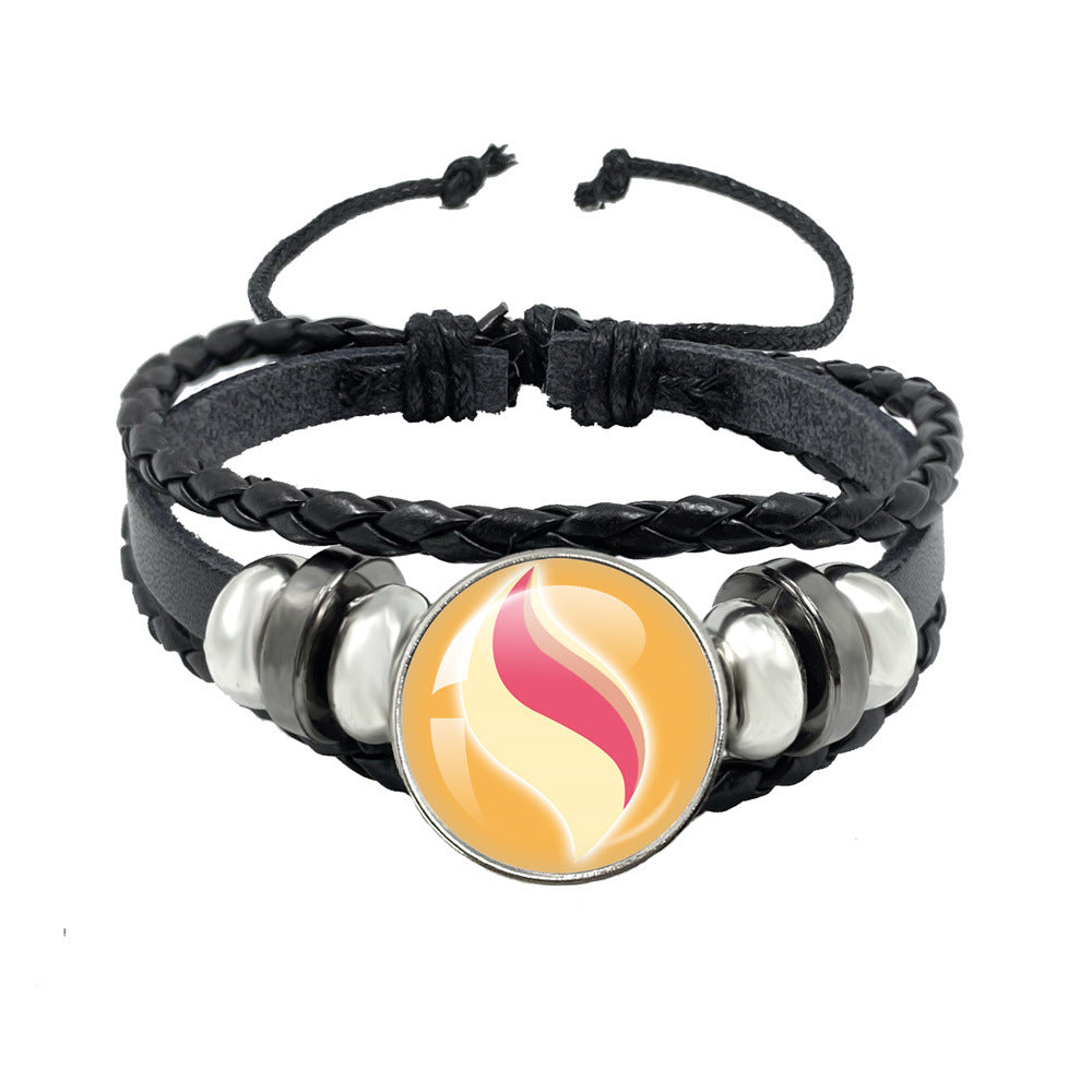 Women's & Men's Leather Time Stone Woven Hand Jewelry Bracelets