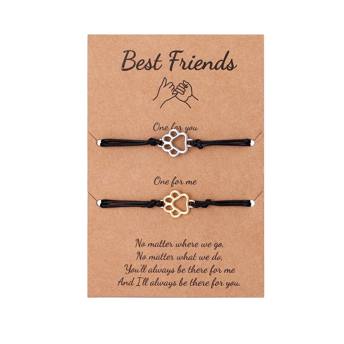 Couple Friendship Card Hand Weaving Suit Bracelets