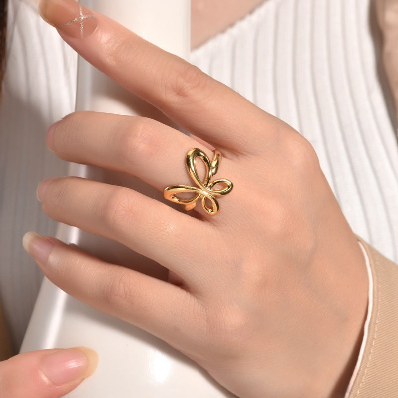 Hollow Heart Stainless Steel Open Five-pointed Star Butterfly Bracelets