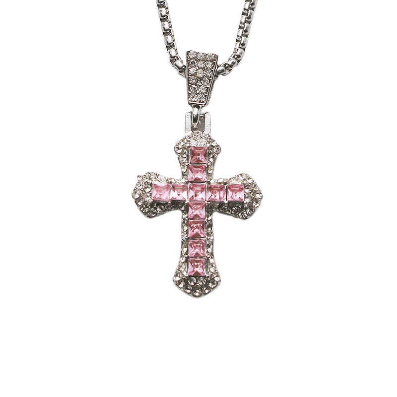 Full Diamond Cross Zircon Hip Hop Necklaces