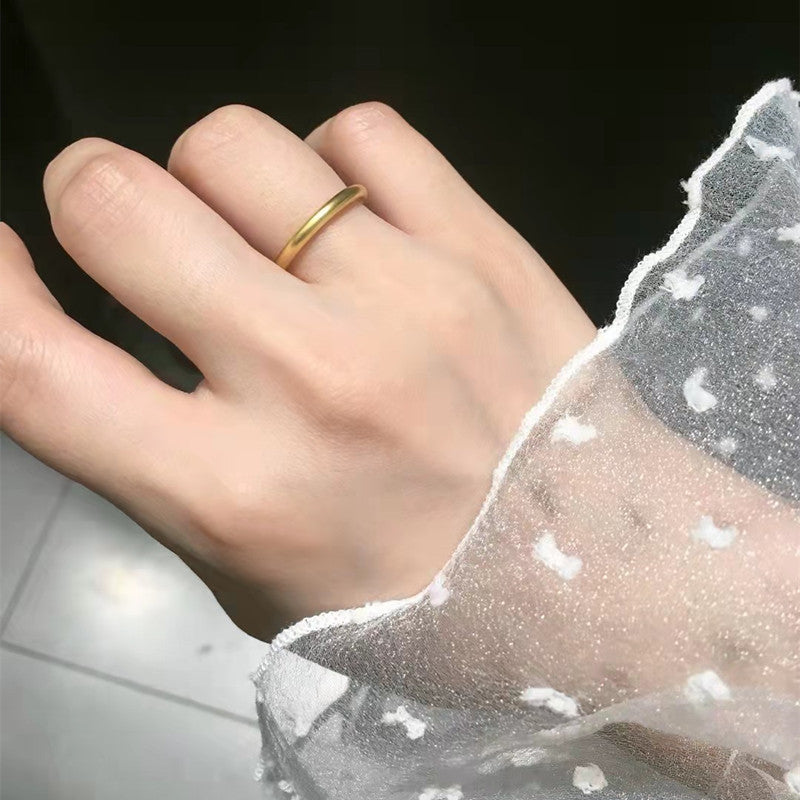 Women's Simple Ancient Inheritance Artificial Gold Gold-plated Rings