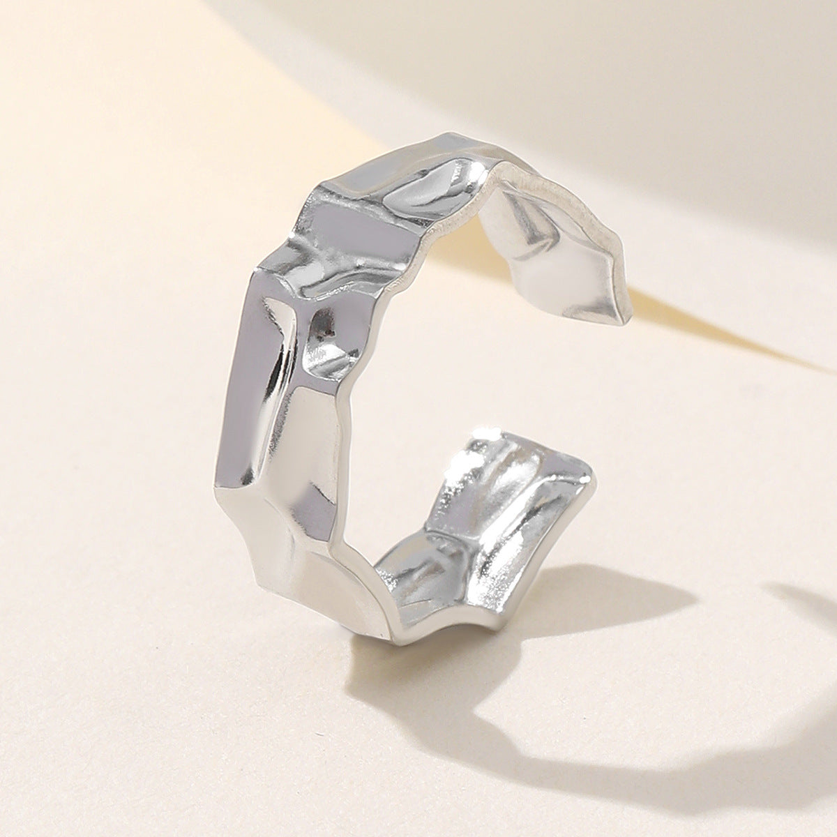 Boyfriend Style Irregular Concave Convex Design Rings