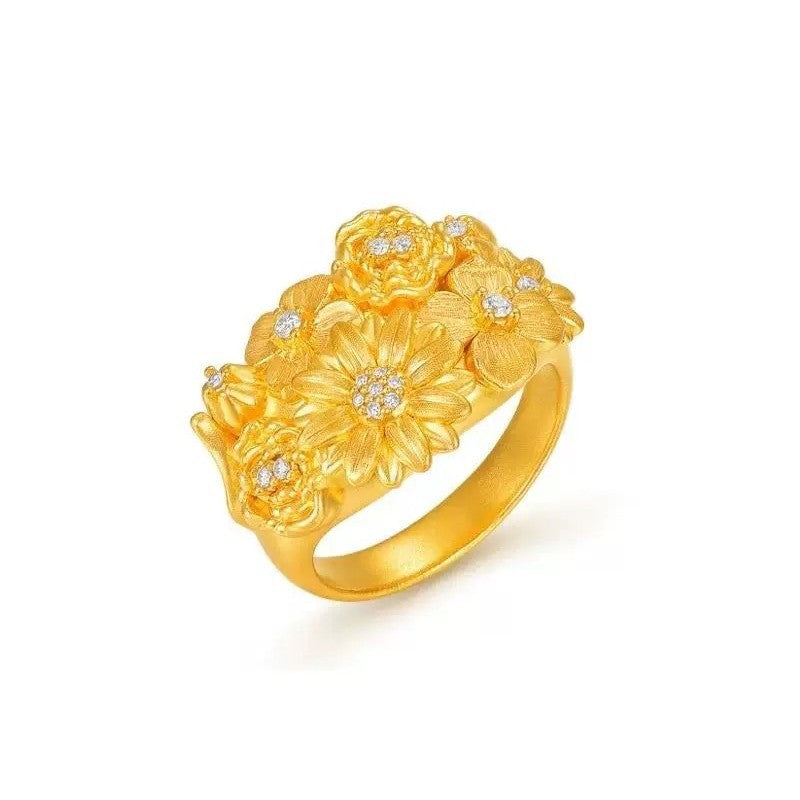 Shop Flower Female Brocade Bunch Index Finger Commuter Exquisite Hundred Ring