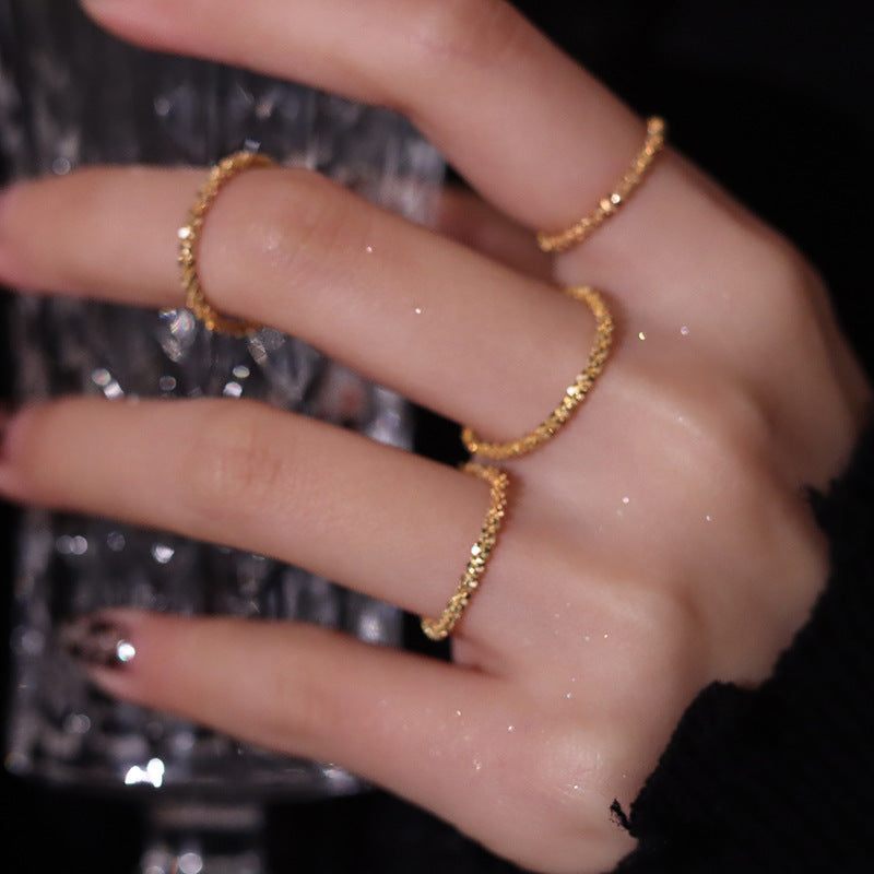 Affordable Luxury Fashion Female Sparkling Simple Rings