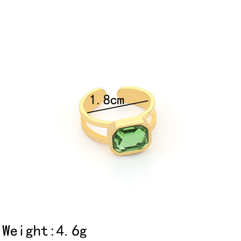 Women's Fashion Simple Stainless Steel Open Geometric Rings