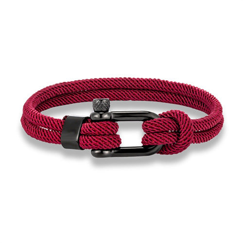 Men's Stainless Steel Vachette Clasp Milan Rope Bracelets
