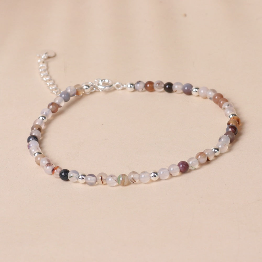 Fine Natural Stone Surface Cutting Beads Bracelets