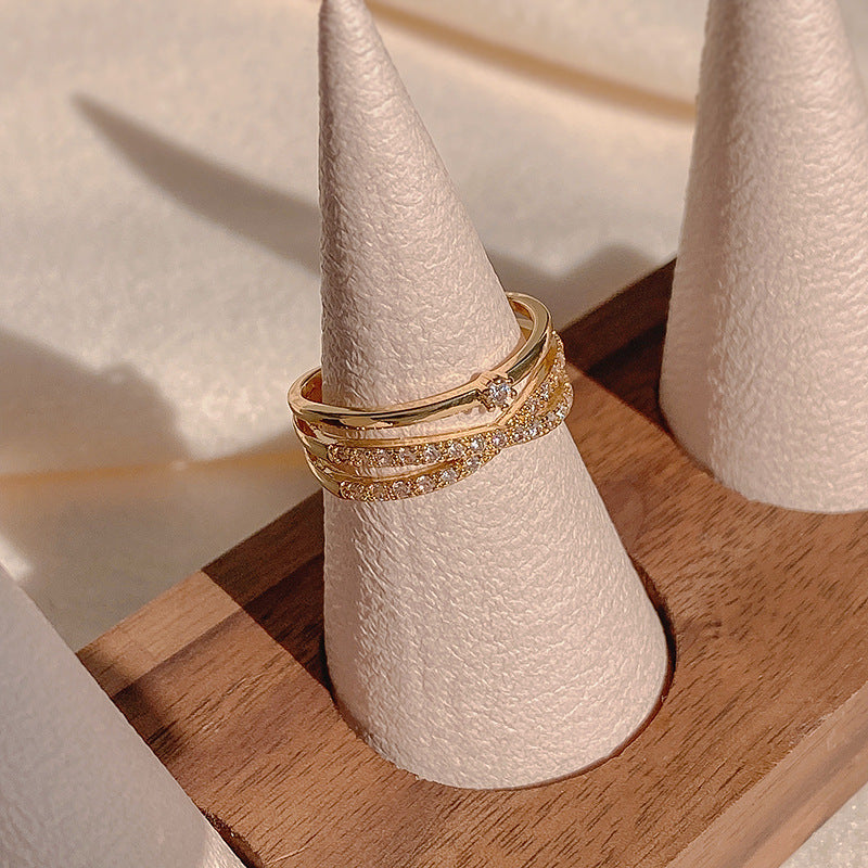 Women's Luxury High Sense Niche Couple Open Rings