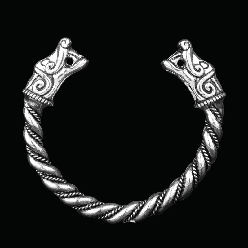 Men's Vikings Two-headed Wolf Logo Double-headed Snake Bracelet