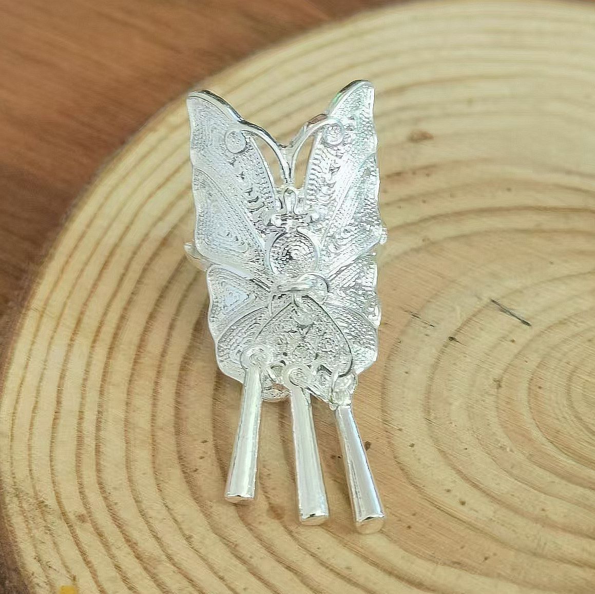 National Fashion Ancient Style Butterfly Flower Pearl Rings