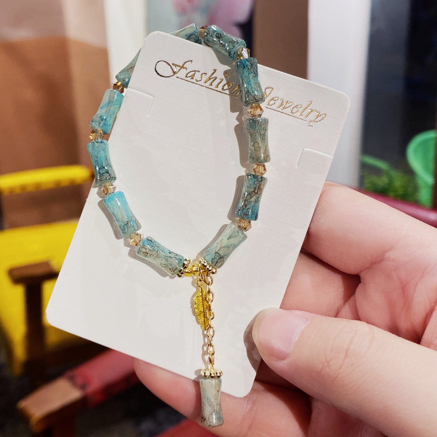 Scenic Spot Gift Box Colored Glaze Bracelets