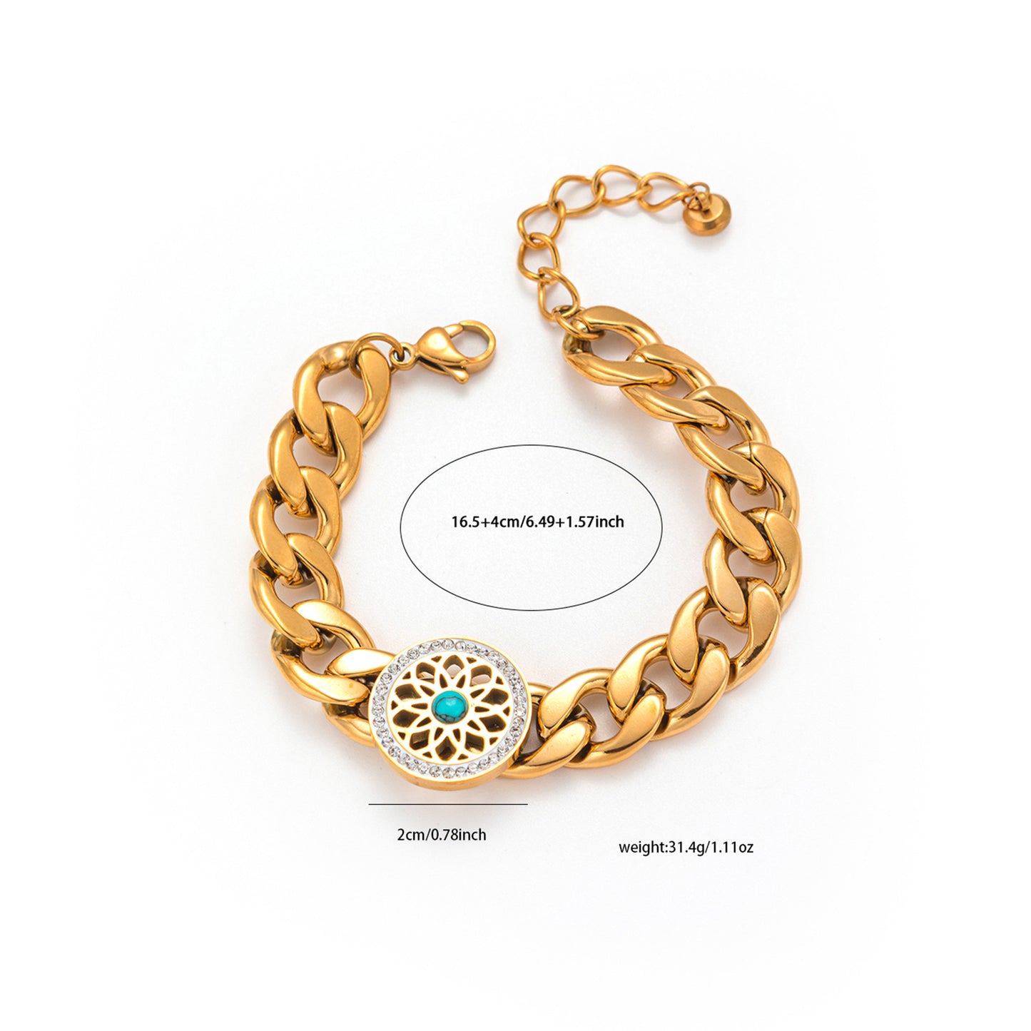 Compass Fashion Personality Stainless Steel Micro Inlaid Zircon Temperament Necklaces