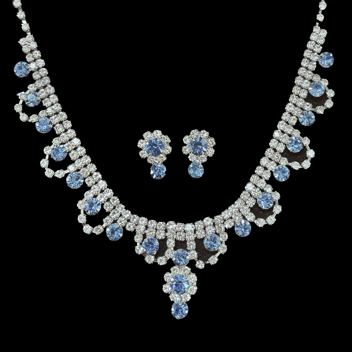 Women's Water Drop Suite Wedding Bridal Full Diamond Formal Jewelry Set