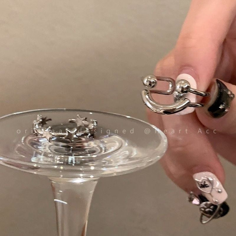 Face Star Open-end Female Fashion Personality Rings