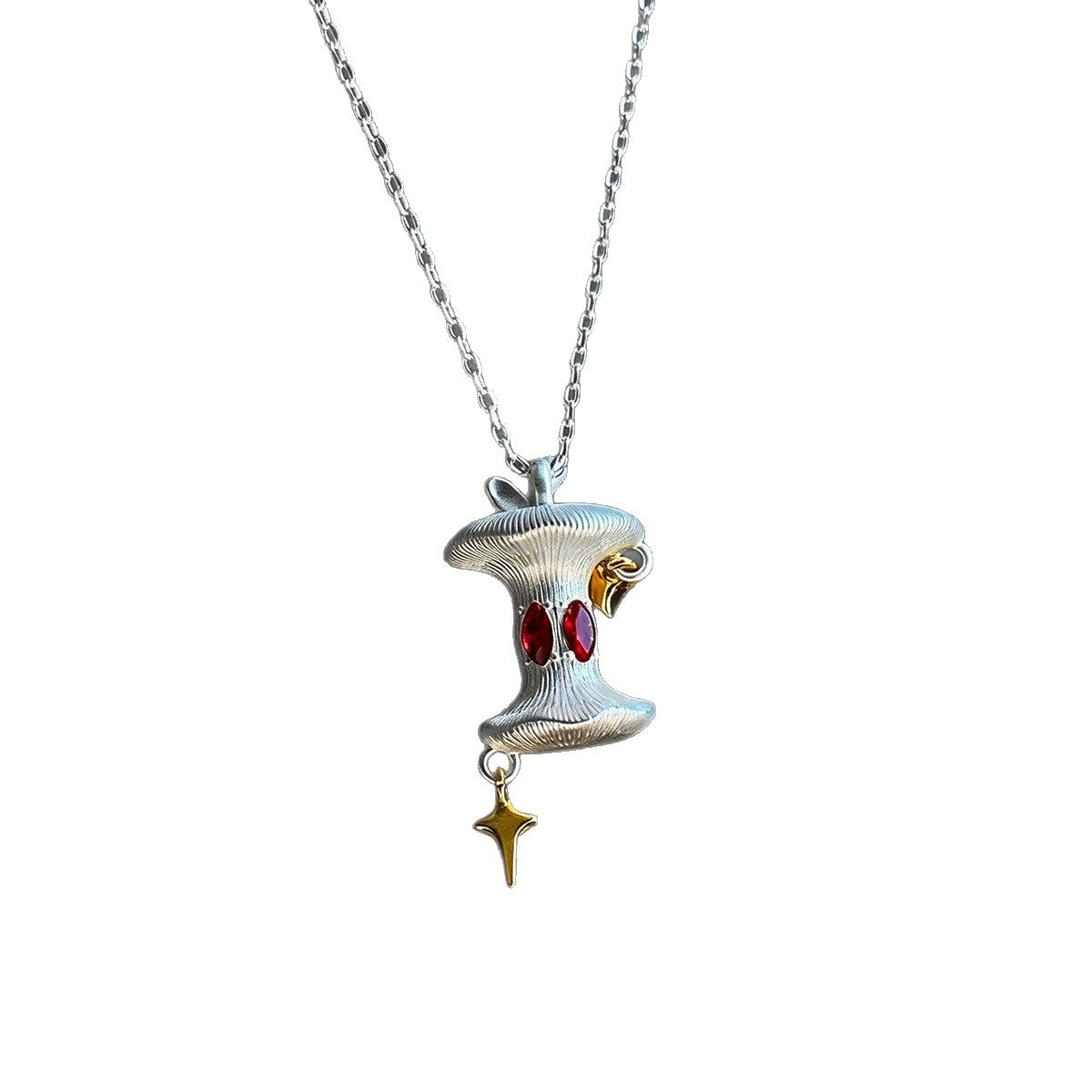 Style Brushed Apple Titanium Steel Clavicle Chain Everyday Joker Niche Pendants