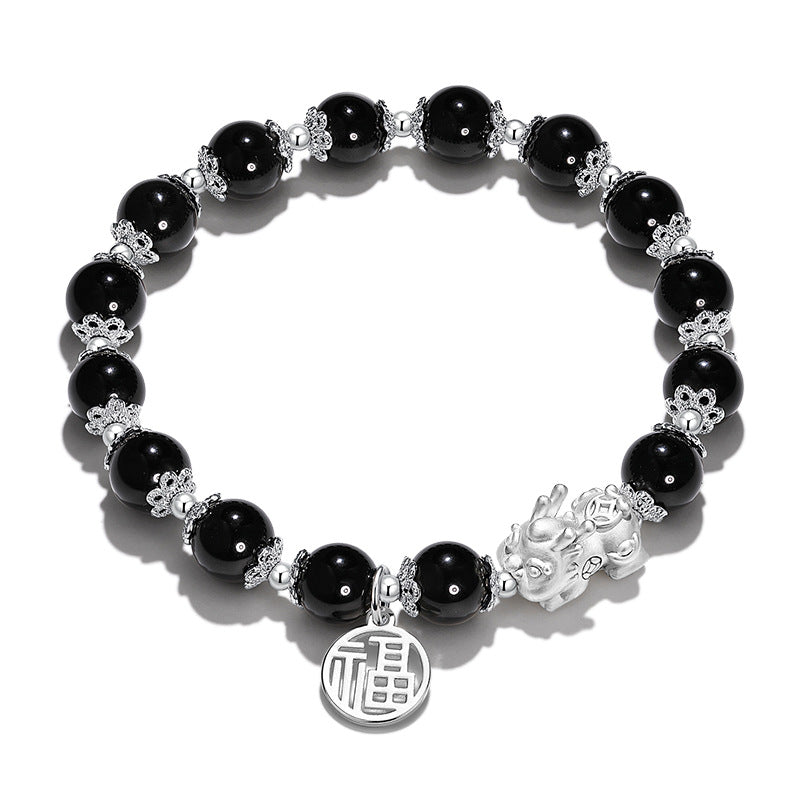 Women's Artificial Opal Couple Design Imitation Strawberry Obsidian Girlfriend Bracelet