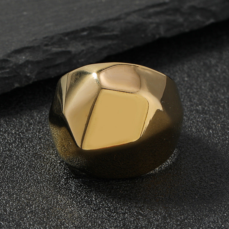 Men's Titanium Steel Ornament Simple Personality Cutting Rings