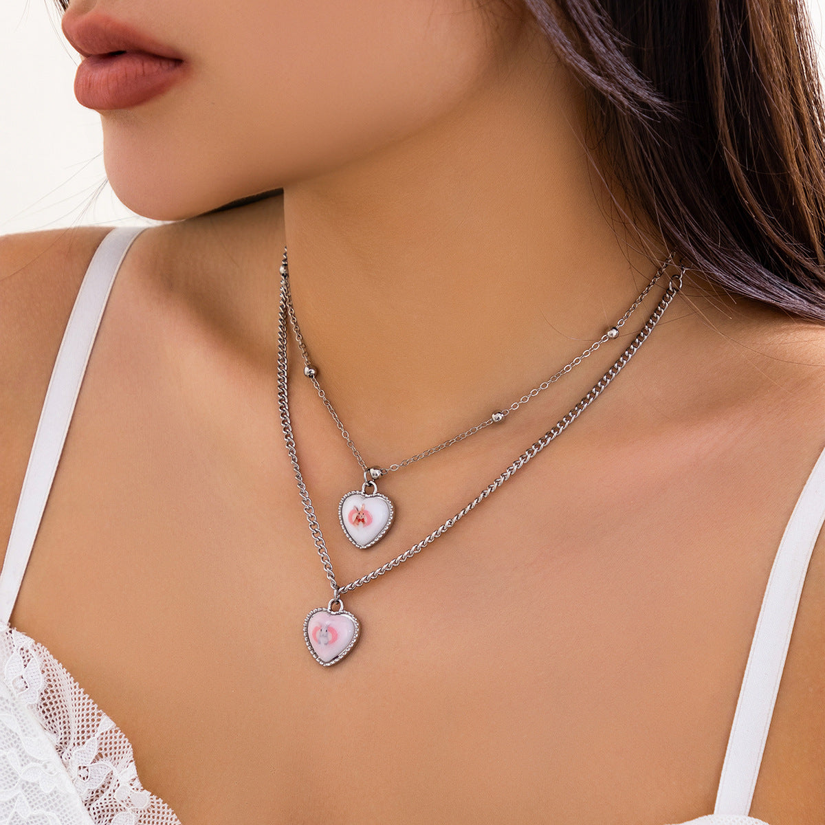 Women's Love Small Animal Slim Chain Refreshing Necklaces