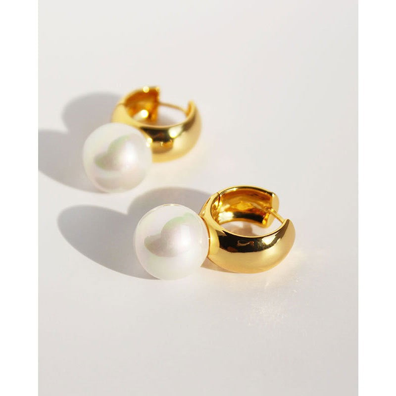 Women's Bright Surface Wide Ear Clip Small Earrings