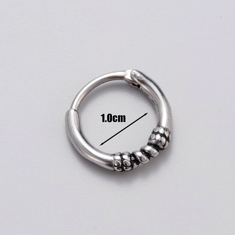 Men's Stainless Steel Casting Skull Totem Trendy Retro Earrings