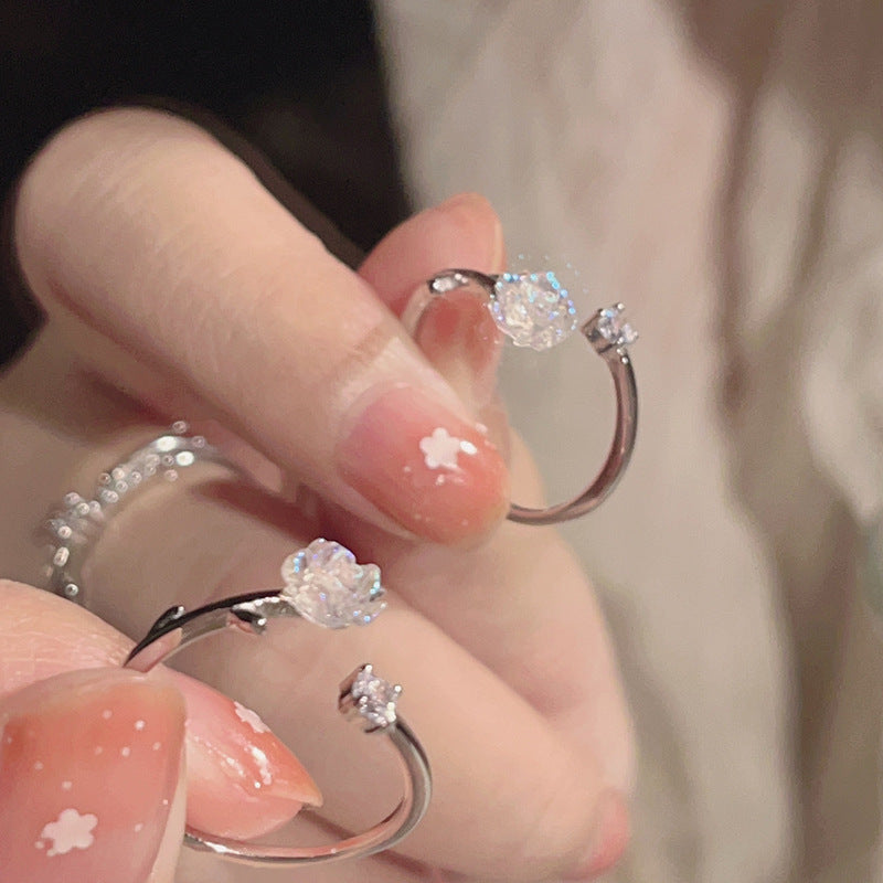 French Switchable Index Finger Interwoven Star Rings