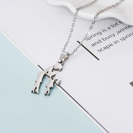 Steel Mother Daughter Son Neck Accessories Teacher's Necklaces