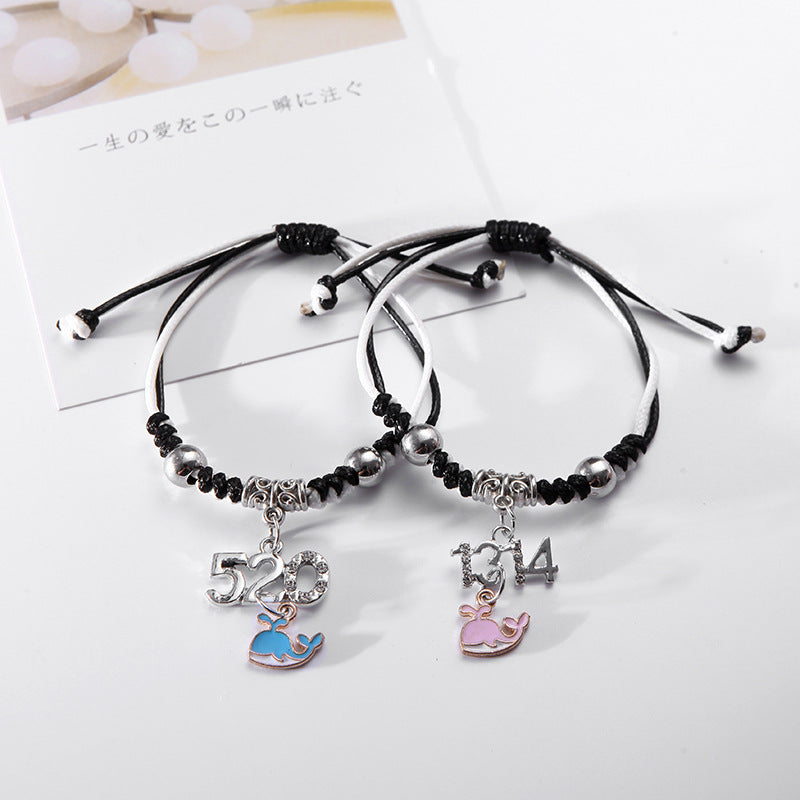 Korean Unisex Girlfriends Couple Two Mori Bracelets