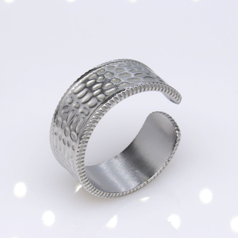 Women's & Men's Open Stainless Steel Type Adjustable Geometric Rings
