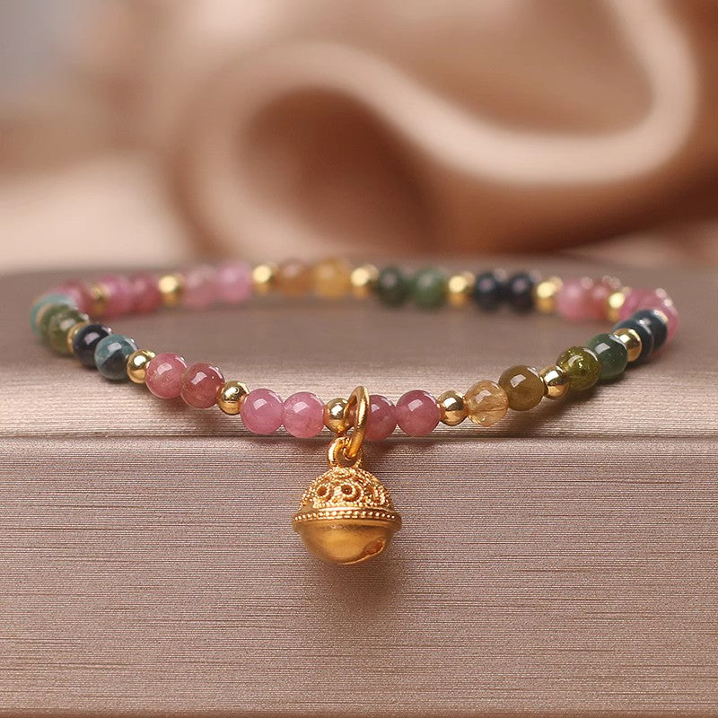 Niche Natural Optimized Tourmaline Female Lily Bracelets