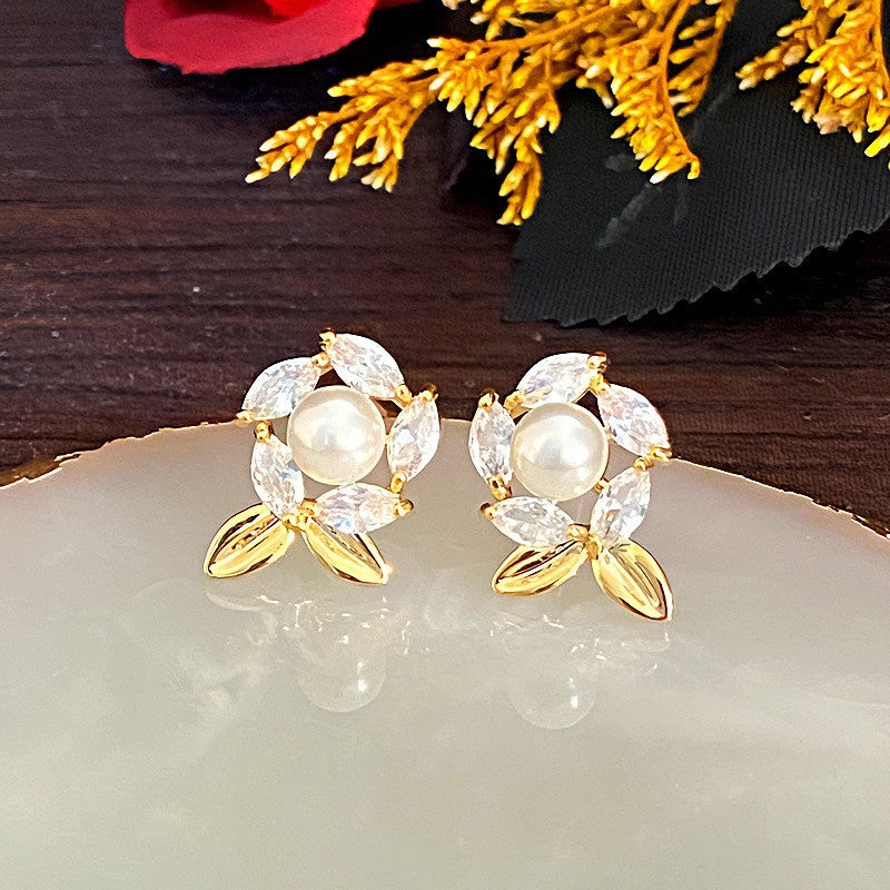 Shining Diamond Irregular Round Female Special Earrings