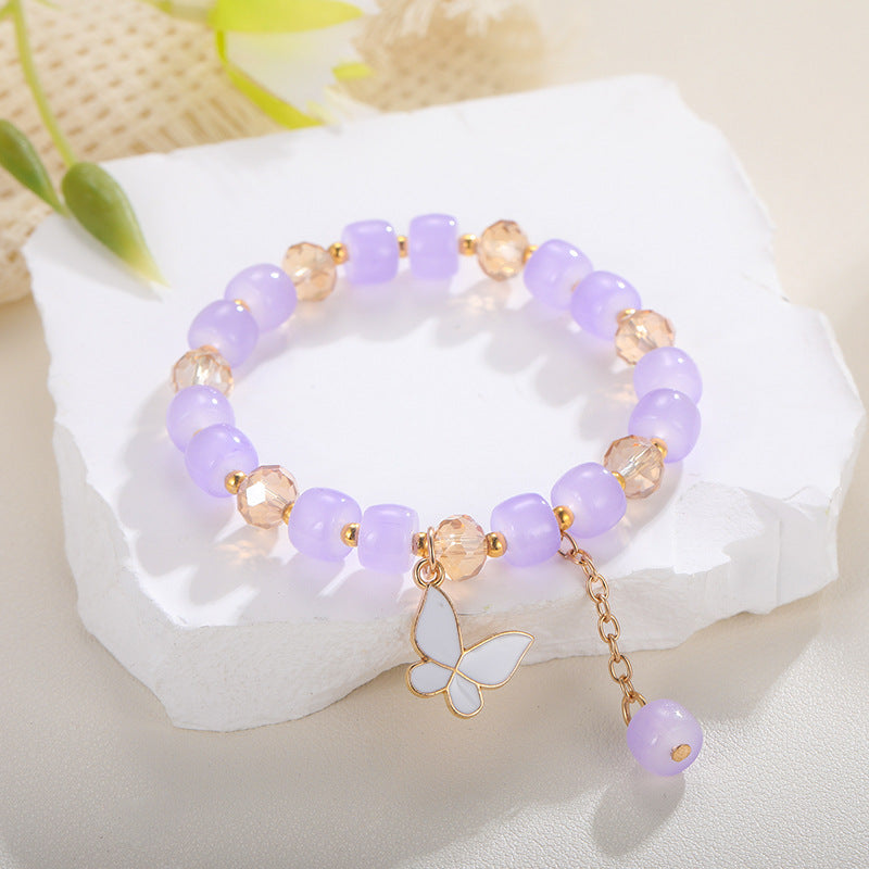 Abacus Beads Crystal Butterfly Candy Color Bracelets